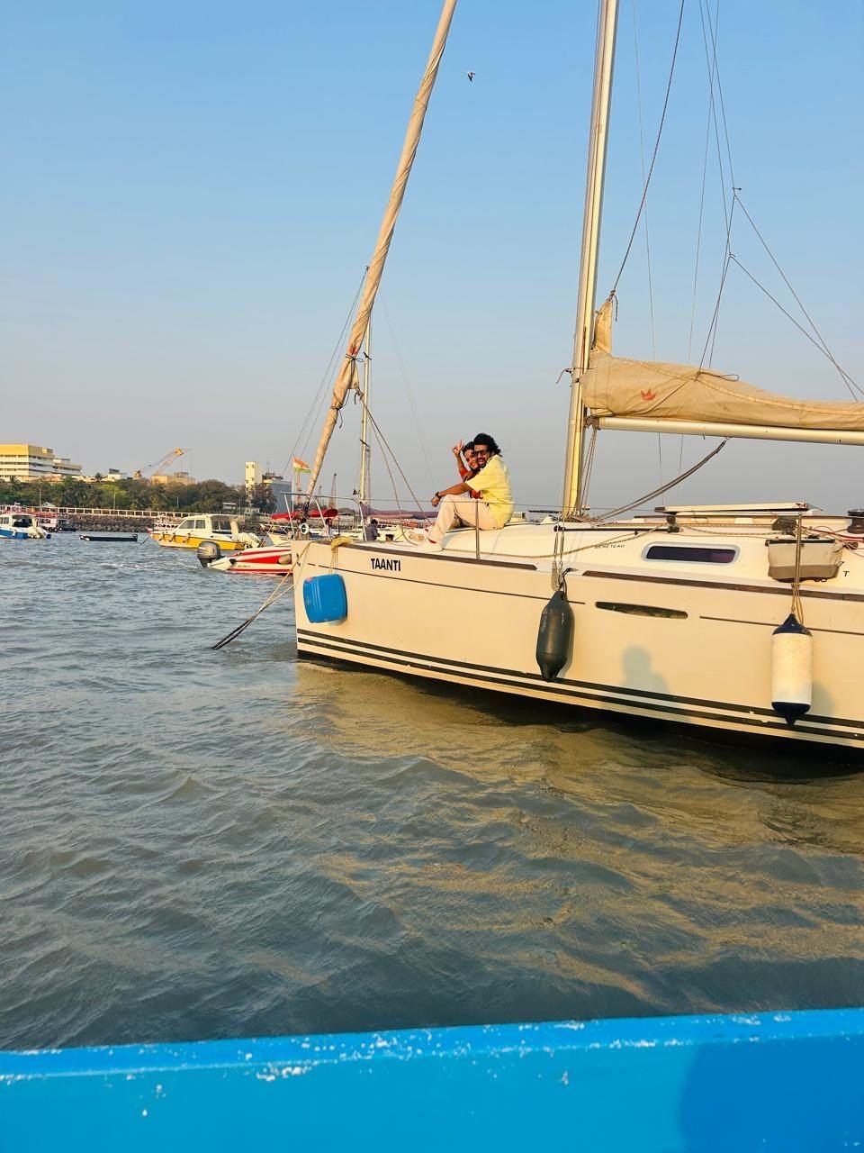 Sailing at sunset near Mumbai's coastline